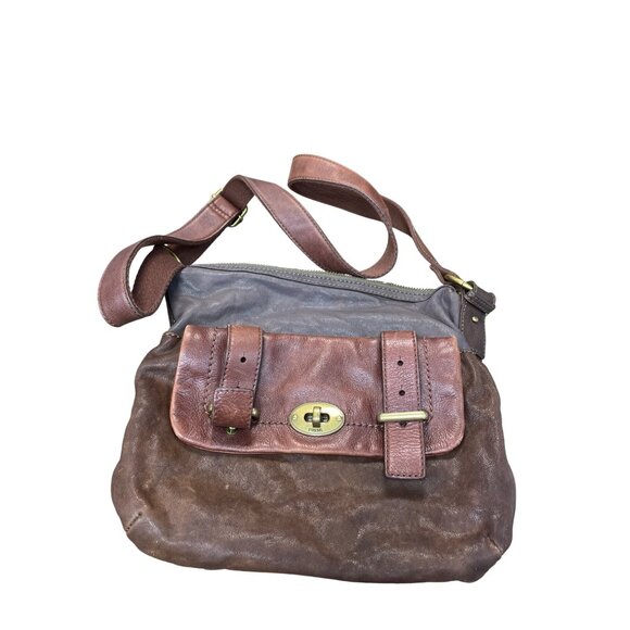 Fossil Vintage 1954 womans brown Leather shoulder handbag crossbody SKU 9188 - Picture 1 of 16